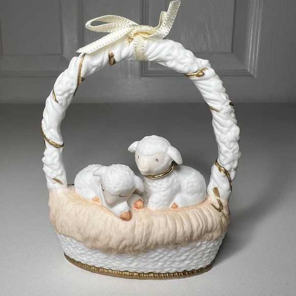 Hallmark Other - Hallmark 1987 Limited Edition Bone China Christmas Is Gentle Lamb Ornament